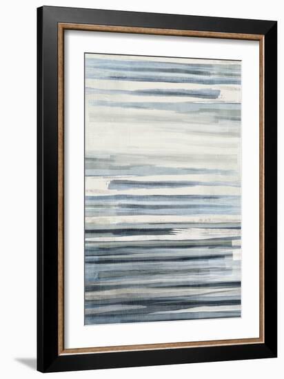 Watercolour Blue Lines III-Emma Peal-Framed Art Print