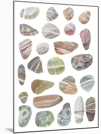 Watercolour Pebbles-Sandra Jacobs-Mounted Giclee Print