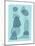 Watercolour Spots Blue Abstract Minimal Modern Art-Sharyn Bursic-Mounted Giclee Print