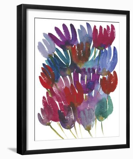 Watercolour Tulips-Kim Johnson-Framed Giclee Print