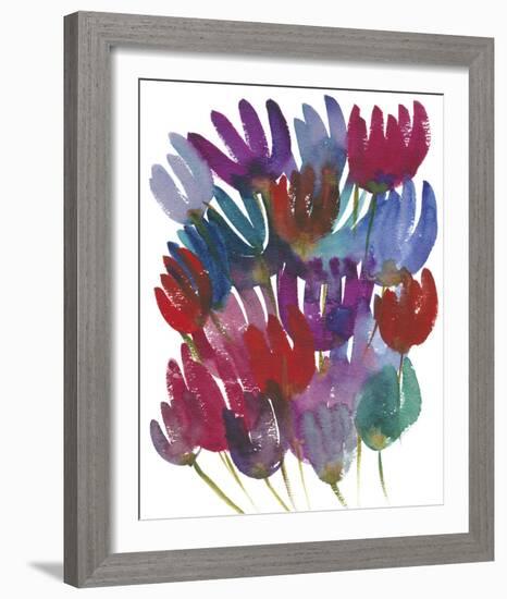 Watercolour Tulips-Kim Johnson-Framed Giclee Print