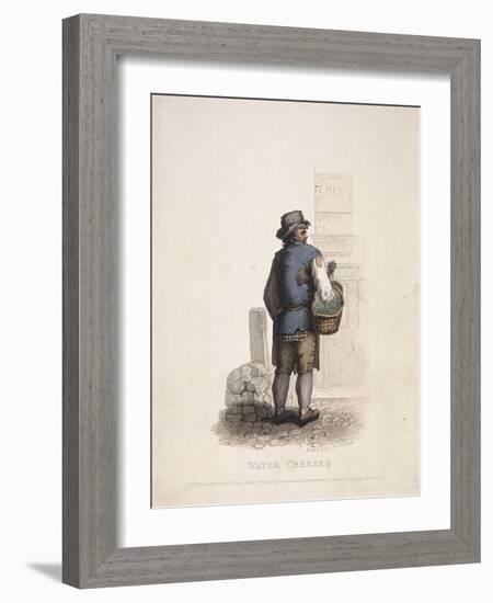 Watercress Seller with a Basket on His Arm, 1820-Thomas Lord Busby-Framed Giclee Print