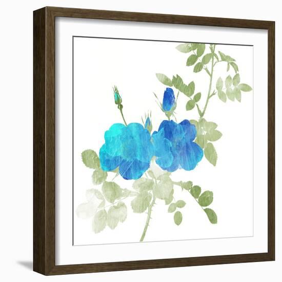 Watered Down Blue-Jace Grey-Framed Art Print