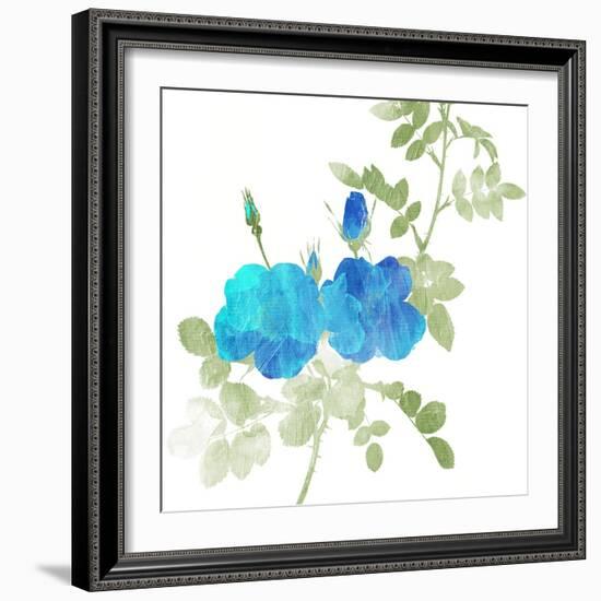 Watered Down Blue-Jace Grey-Framed Art Print