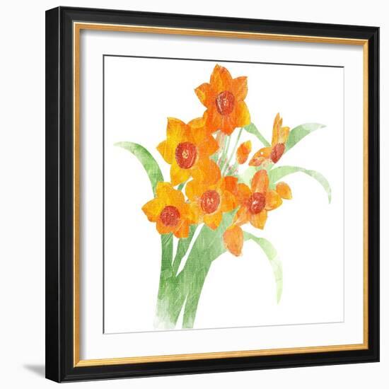 Watered Down Orange-Jace Grey-Framed Art Print