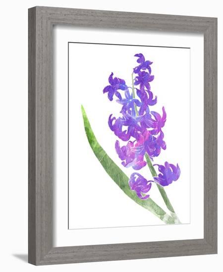 Watered Down Purp Pink-Jace Grey-Framed Art Print