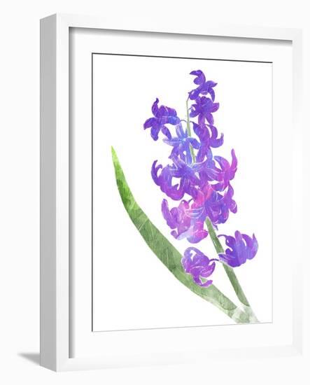 Watered Down Purp Pink-Jace Grey-Framed Art Print