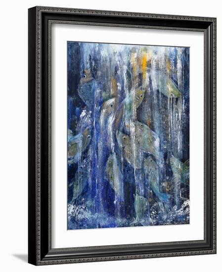 Waterfall, 2019, Oil on Canvas-jocasta shakespeare-Framed Giclee Print