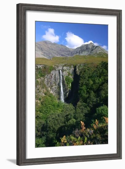 Waterfall Above Glen Brittle, Cuillin Hills, Isle of Skye, Highland, Scotland-Peter Thompson-Framed Photographic Print