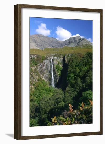 Waterfall Above Glen Brittle, Cuillin Hills, Isle of Skye, Highland, Scotland-Peter Thompson-Framed Photographic Print