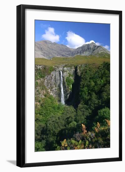 Waterfall Above Glen Brittle, Cuillin Hills, Isle of Skye, Highland, Scotland-Peter Thompson-Framed Photographic Print