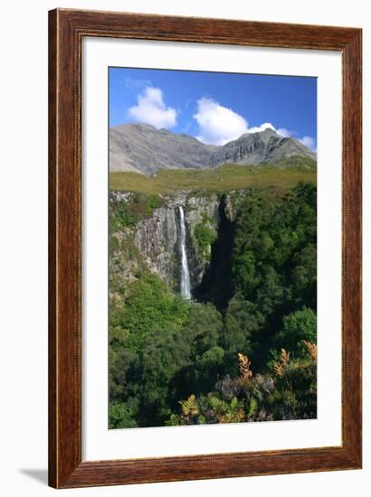 Waterfall Above Glen Brittle, Cuillin Hills, Isle of Skye, Highland, Scotland-Peter Thompson-Framed Photographic Print