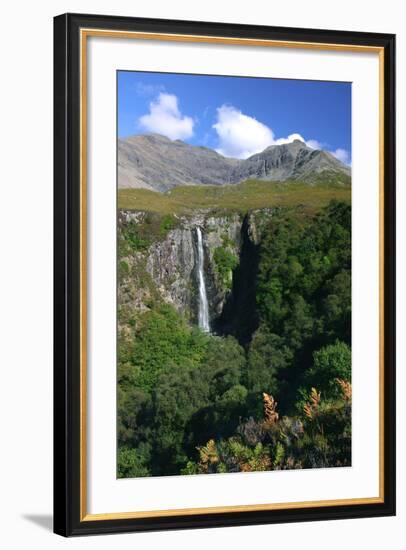 Waterfall Above Glen Brittle, Cuillin Hills, Isle of Skye, Highland, Scotland-Peter Thompson-Framed Photographic Print