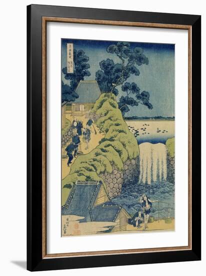 Waterfall Aigaoka (From the Series Waterfalls of the Various Province), C1829-Katsushika Hokusai-Framed Giclee Print