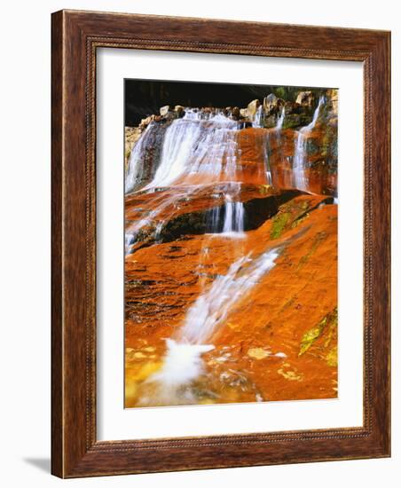 Waterfall Along North Creek, Zion National Park, Utah, USA-Scott T. Smith-Framed Photographic Print