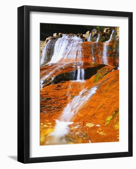 Waterfall Along North Creek, Zion National Park, Utah, USA-Scott T. Smith-Framed Photographic Print