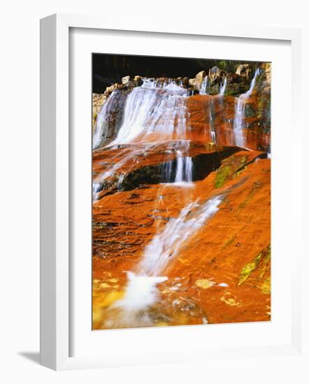 Waterfall Along North Creek, Zion National Park, Utah, USA-Scott T. Smith-Framed Photographic Print