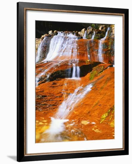 Waterfall Along North Creek, Zion National Park, Utah, USA-Scott T. Smith-Framed Photographic Print