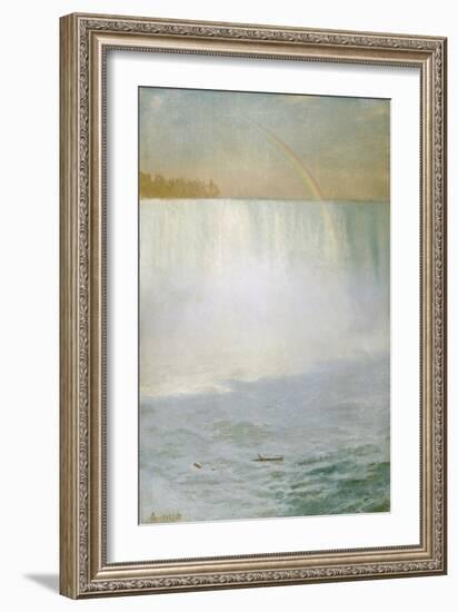 Waterfall and Rainbow, Niagara-Albert Bierstadt-Framed Giclee Print