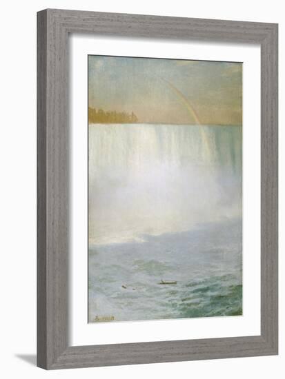 Waterfall and Rainbow, Niagara-Albert Bierstadt-Framed Giclee Print