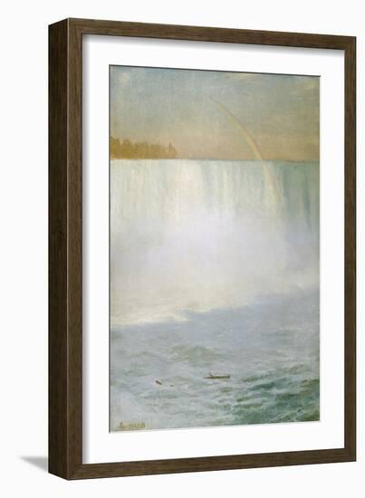 Waterfall and Rainbow, Niagara-Albert Bierstadt-Framed Giclee Print