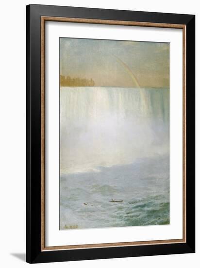 Waterfall and Rainbow, Niagara-Albert Bierstadt-Framed Giclee Print