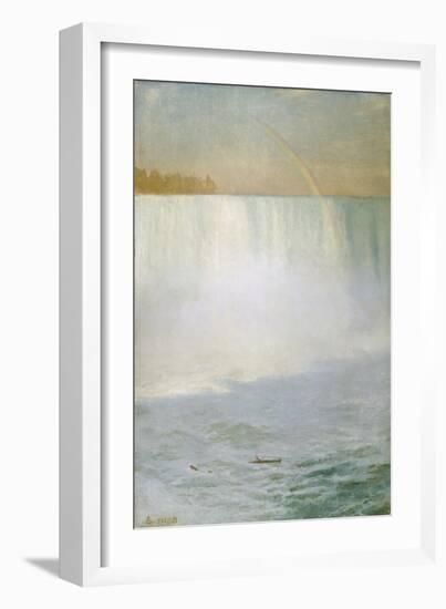 Waterfall and Rainbow, Niagara-Albert Bierstadt-Framed Giclee Print