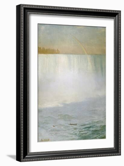 Waterfall and Rainbow, Niagara-Albert Bierstadt-Framed Giclee Print