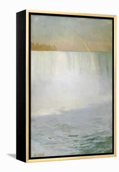 Waterfall and Rainbow, Niagara-Albert Bierstadt-Framed Premier Image Canvas