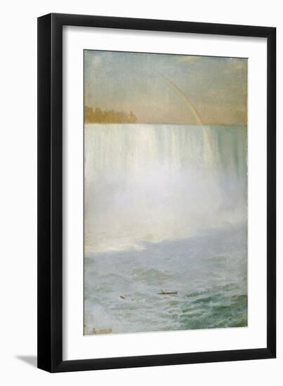 Waterfall and Rainbow, Niagara-Albert Bierstadt-Framed Giclee Print