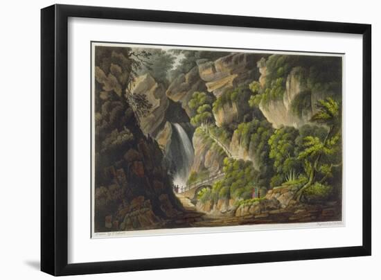 Waterfall at Shanklin, from 'The Isle of Wight Illustrated, in a Series of Coloured Views'-Frederick Calvert-Framed Giclee Print