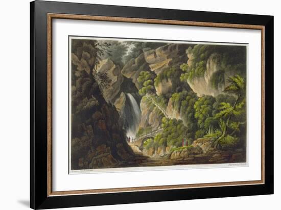 Waterfall at Shanklin, from 'The Isle of Wight Illustrated, in a Series of Coloured Views'-Frederick Calvert-Framed Giclee Print