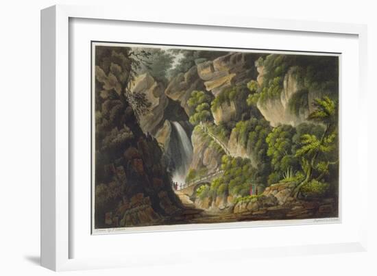 Waterfall at Shanklin, from 'The Isle of Wight Illustrated, in a Series of Coloured Views'-Frederick Calvert-Framed Giclee Print