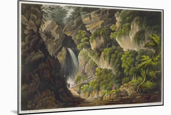 Waterfall at Shanklin, from 'The Isle of Wight Illustrated, in a Series of Coloured Views'-Frederick Calvert-Mounted Giclee Print