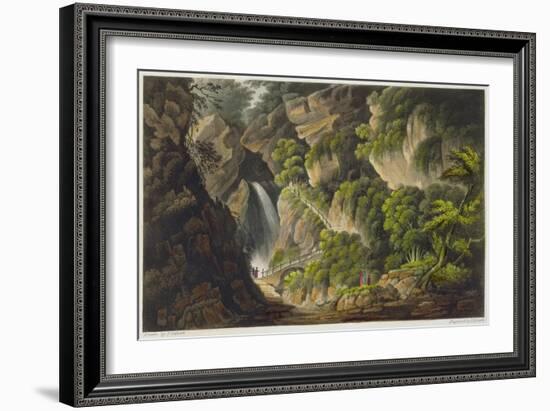 Waterfall at Shanklin, from 'The Isle of Wight Illustrated, in a Series of Coloured Views'-Frederick Calvert-Framed Giclee Print