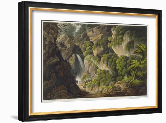 Waterfall at Shanklin, from 'The Isle of Wight Illustrated, in a Series of Coloured Views'-Frederick Calvert-Framed Giclee Print