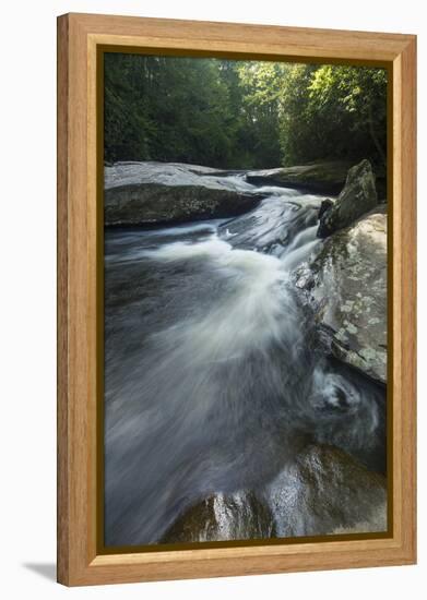 Waterfall, Blue Ridge Mountains, North Carolina, United States of America, North America-Jon Reaves-Framed Premier Image Canvas