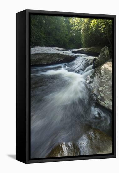 Waterfall, Blue Ridge Mountains, North Carolina, United States of America, North America-Jon Reaves-Framed Premier Image Canvas