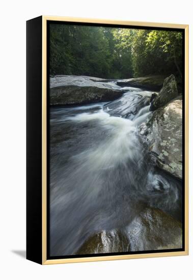 Waterfall, Blue Ridge Mountains, North Carolina, United States of America, North America-Jon Reaves-Framed Premier Image Canvas