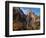 Waterfall cascading down cliff, Sounkyo, Hokkaido, Japan-Aso Fujita-Framed Photographic Print