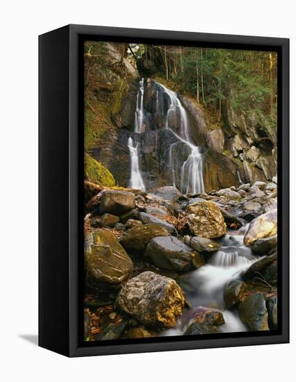 Waterfall Cascading over Rocks-Robert Glusic-Framed Premier Image Canvas