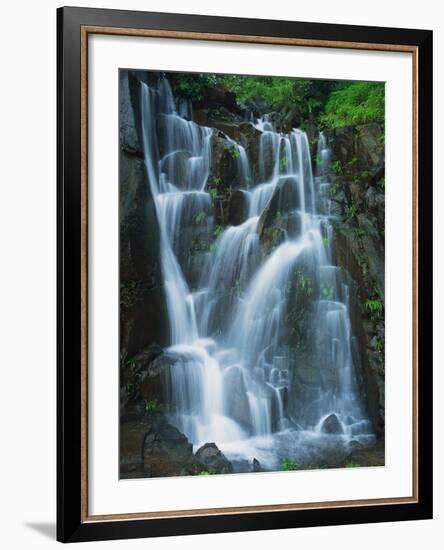 Waterfall Cascading over Rocks-Jagdish Agarwal-Framed Photographic Print