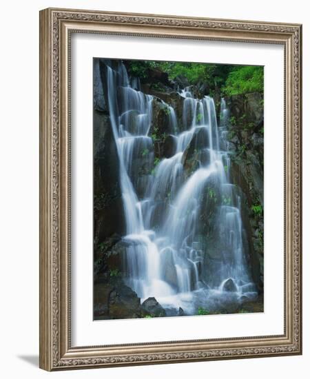 Waterfall Cascading over Rocks-Jagdish Agarwal-Framed Photographic Print