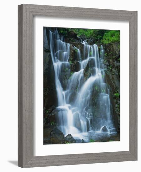 Waterfall Cascading over Rocks-Jagdish Agarwal-Framed Photographic Print