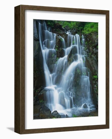 Waterfall Cascading over Rocks-Jagdish Agarwal-Framed Photographic Print