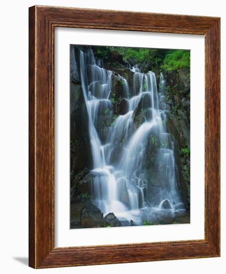 Waterfall Cascading over Rocks-Jagdish Agarwal-Framed Photographic Print