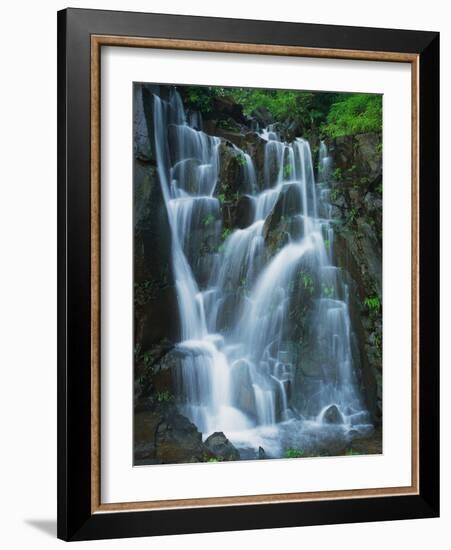 Waterfall Cascading over Rocks-Jagdish Agarwal-Framed Photographic Print