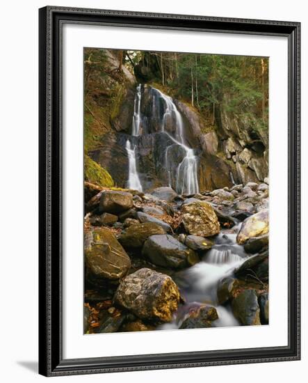 Waterfall Cascading over Rocks-Robert Glusic-Framed Photographic Print