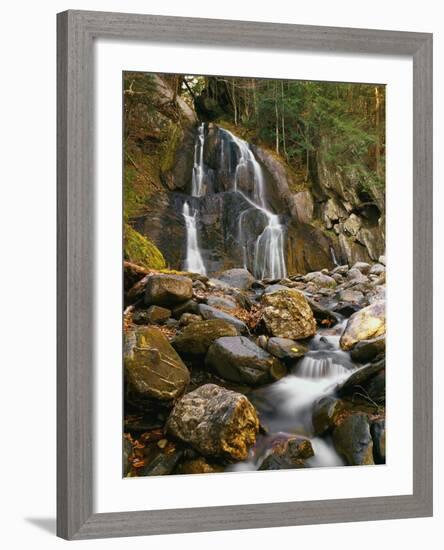 Waterfall Cascading over Rocks-Robert Glusic-Framed Photographic Print