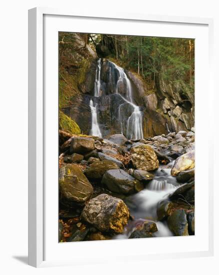 Waterfall Cascading over Rocks-Robert Glusic-Framed Photographic Print